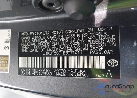 2014 Scion Tc z USA, uszkodzony, nr VIN JTKJF5C71E3071411